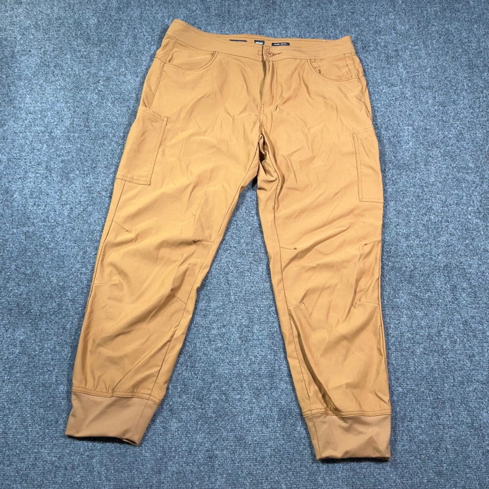 Prana Halle Jogger II Pants Womens 14/RG Hiking Outdoor ReZion Brown Performance